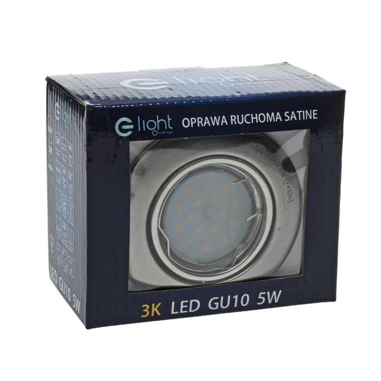 Oczko sufitowe okrągłe GU10 1X5W LED Satyna EKZ2570 Eko-Light