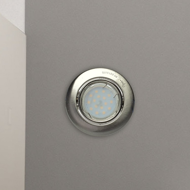 Oczko sufitowe okrągłe GU10 1X5W LED Satyna EKZ2570 Eko-Light