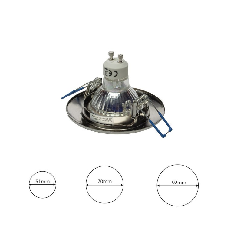 Oczko sufitowe okrągłe GU10 1X5W LED Satyna EKZ2570 Eko-Light