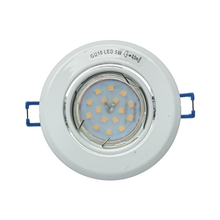 Oczko sufitowe okrągłe GU10 1X5W LED Białe EKZ2556 Eko-Light