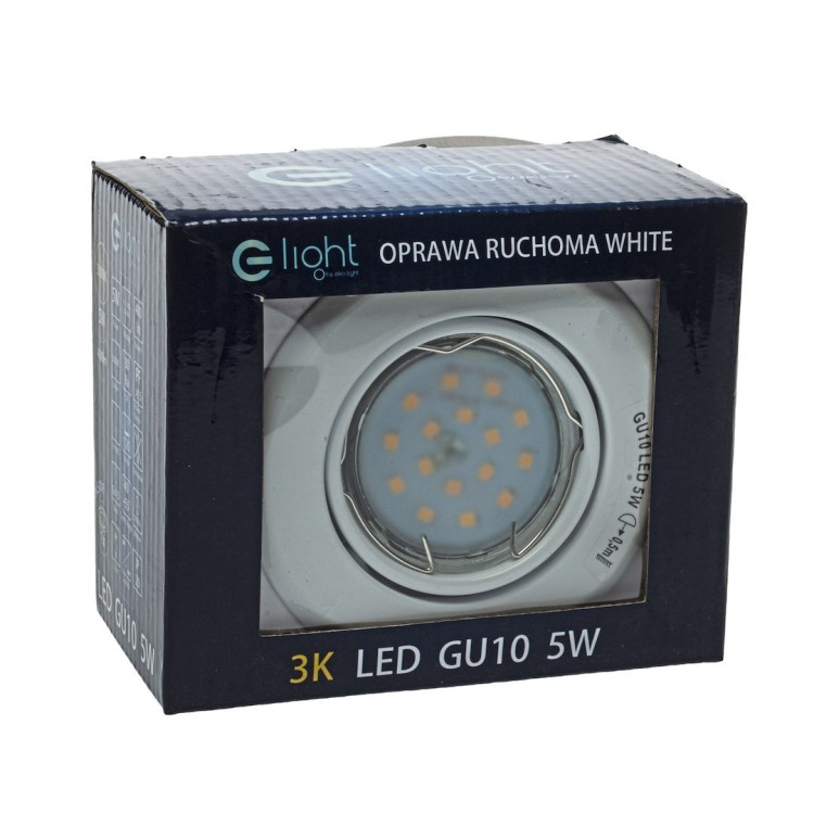 Oczko sufitowe okrągłe GU10 1X5W LED Białe EKZ2556 Eko-Light