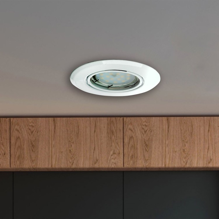 Oczko sufitowe okrągłe GU10 1X5W LED Białe EKZ2556 Eko-Light