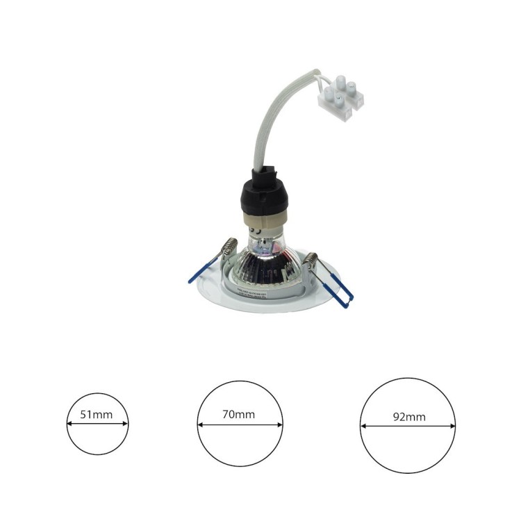 Oczko sufitowe okrągłe GU10 1X5W LED Białe EKZ2556 Eko-Light