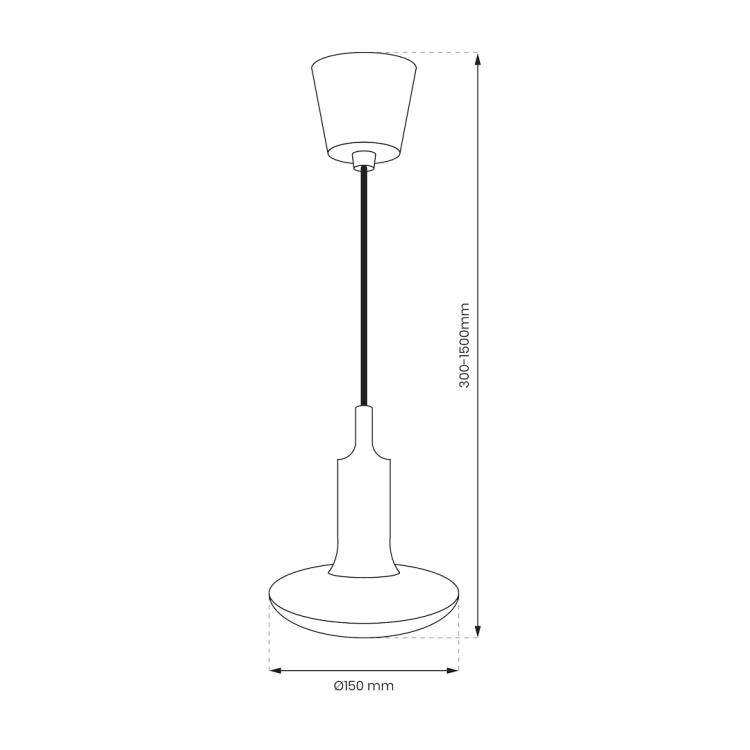 ŻARÓWKA UFO 15W LED CZERWONA+ KABEL W OPLOCIE EKZA1566 Eko-Light