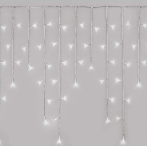 Kurtyna świetlna sople świąteczna bożonarodzeniowa migające 300 LED 5x0,7m CW D4CC02 Emos timer pilot 230V IP44 6W Boże Narodzenie ozdoba świecąca dekoracja na święta świąteczna elektryczna stroik wiszący girlanda na okno zimny biały
