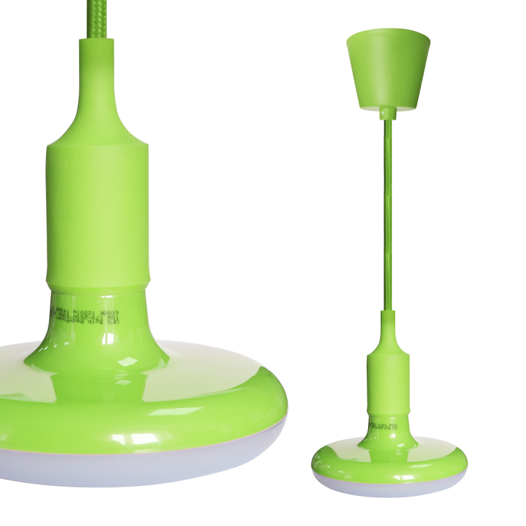 ŻARÓWKA UFO 15W LED ZIELONA + KABEL W OPLOCIE EKZA1573 Eko-Light