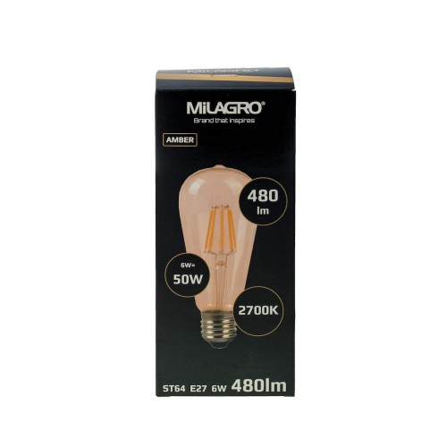 Żarówka Filamentowa 6W ST64 E27 ML548 Eko-Light