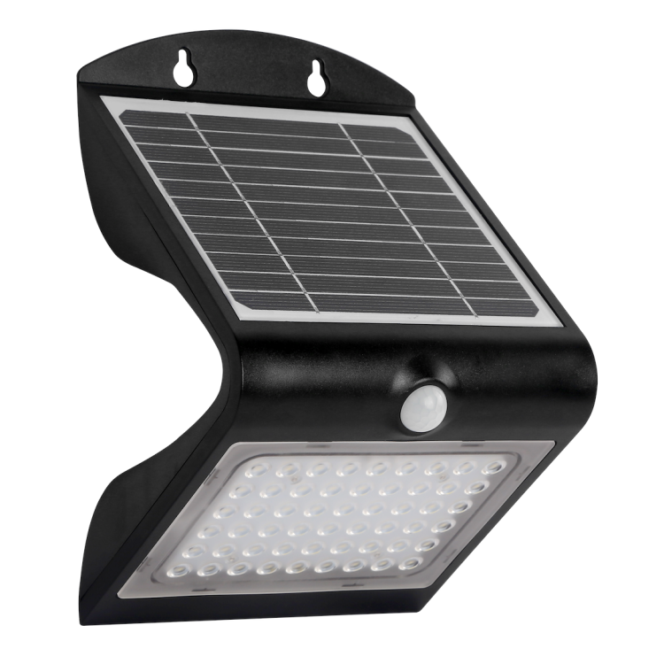 Lampka Solarna Butterfly Czarna 3,2W EKO3874 Eko-Light Oprawa elewacyjna lampa ścienna