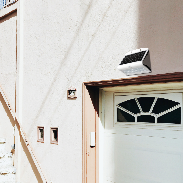Lampka Solarna Butterfly Biała 6,8W EKO3997 Eko-Light Oprawa elewacyjna lampa ścienna