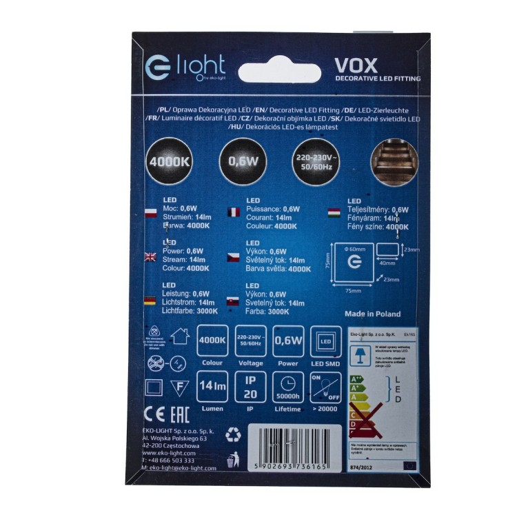 VOX Barwa Neutralna 4000K EKS6165 Eko-Light