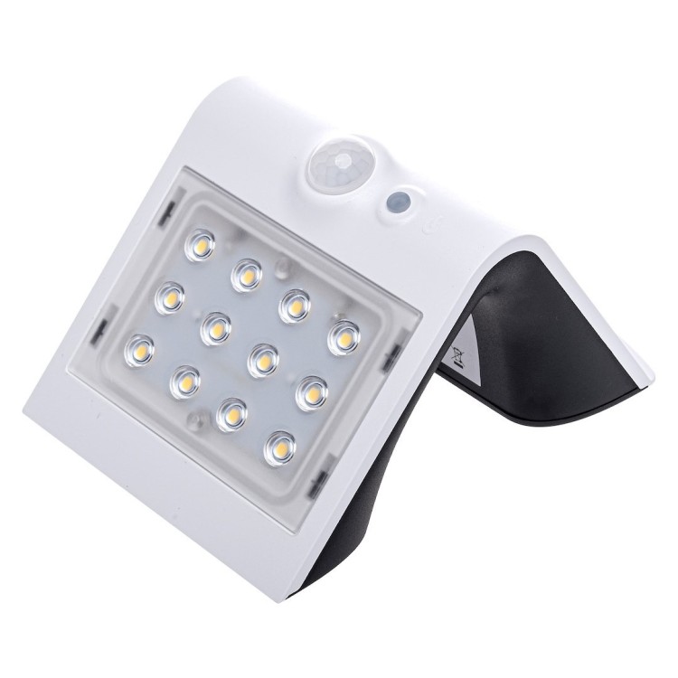 Lampka Solarna Butterfly Biała 1,5W EKO8817 Eko-Light Oprawa elewacyjna lampa ścienna
