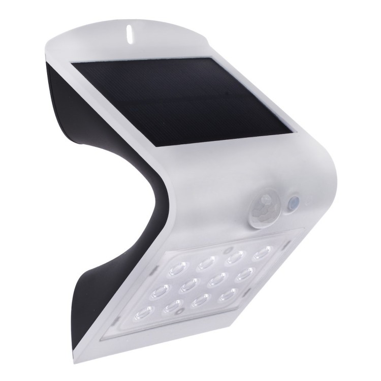 Lampka Solarna Butterfly Biała 1,5W EKO8817 Eko-Light Oprawa elewacyjna lampa ścienna