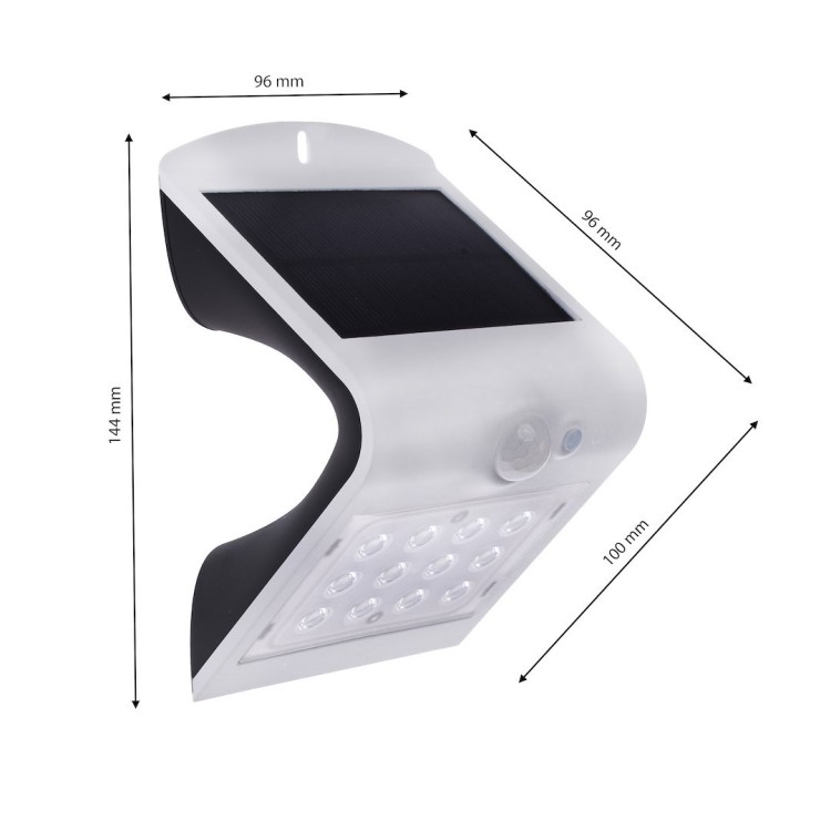 Lampka Solarna Butterfly Biała 1,5W EKO8817 Eko-Light Oprawa elewacyjna lampa ścienna