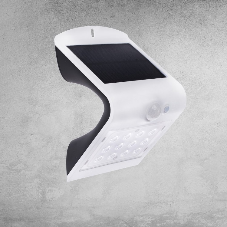 Lampka Solarna Butterfly Biała 1,5W EKO8817 Eko-Light Oprawa elewacyjna lampa ścienna