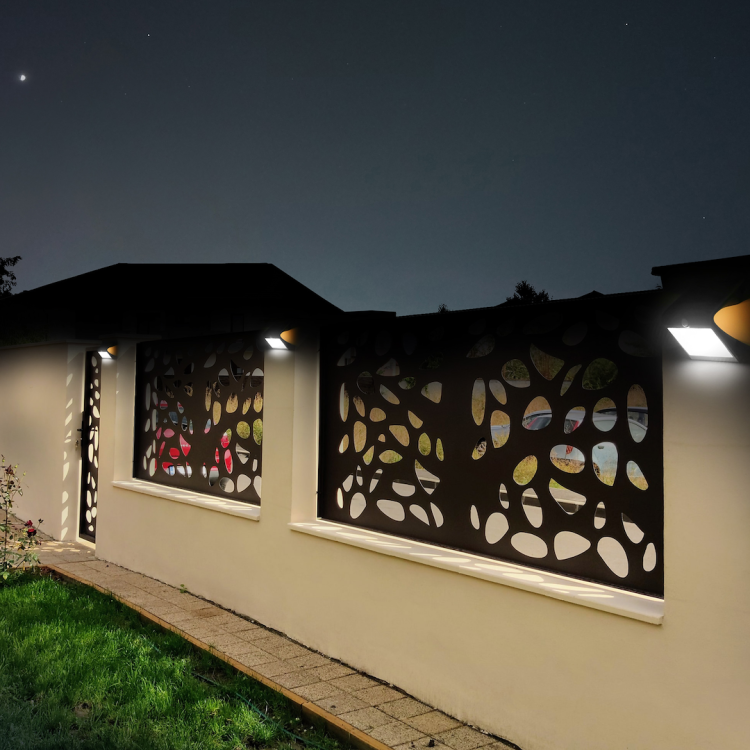 Lampka Solarna Butterfly Biała 3,2W EKO8824 Eko-Light Oprawa elewacyjna lampa ścienna