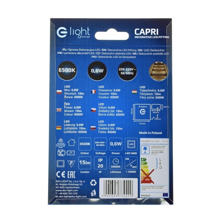 CAPRI Barwa Zimna 6500K EKS4420 Eko-Light