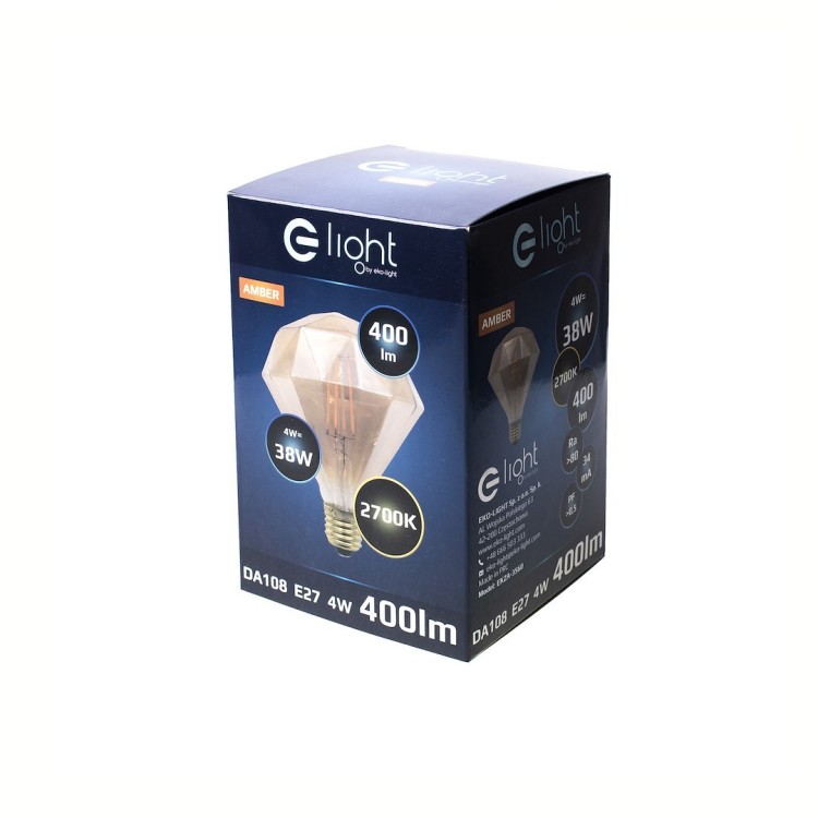 Żarówka Dekoracyjna LED 4W Diamond E27 EKZA3560 Eko-Light