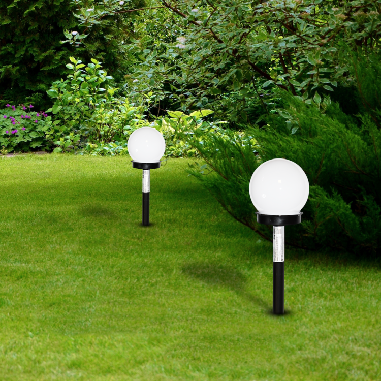 Lampa Ogrodowa Kulka Solarna Czarna Plastik EKO4826 Eko-Light gruntowa