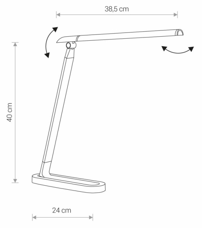 Lampa biurkowa Industrialna Loft CHIC LED 8357 NOWODVORSKI Lighting 7,5W USB 4000K nowoczesna lampka biurkowa barwa dzienna srebrno-czarna Premium