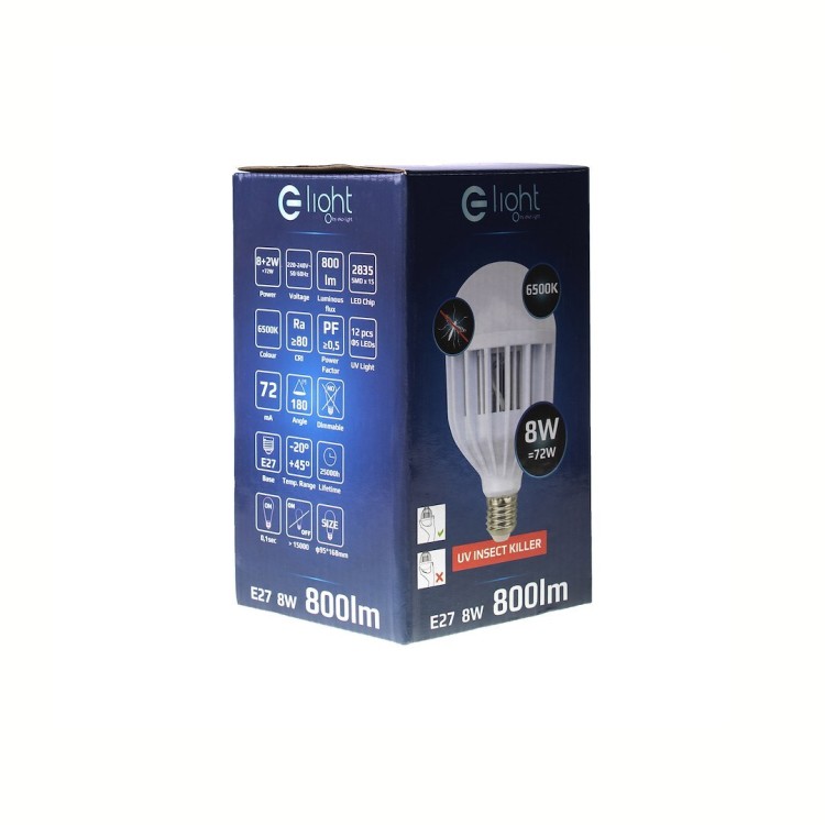 Żarówka LED owadobójcza 8W E27 EKZA486 Eko-Light