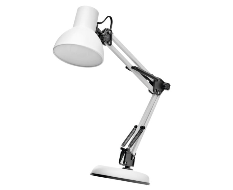 Lampa biurkowa LUCAS Z7609W Emos E27 48cm nowoczesna lampka składana regulowana Biała