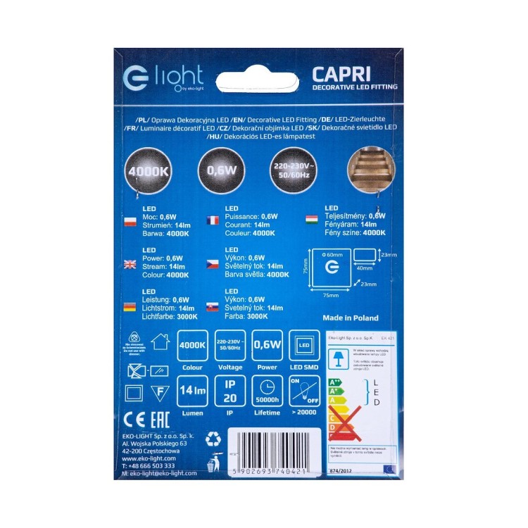 CAPRI Barwa Neutralna 4000k EKS0421 Eko-Light