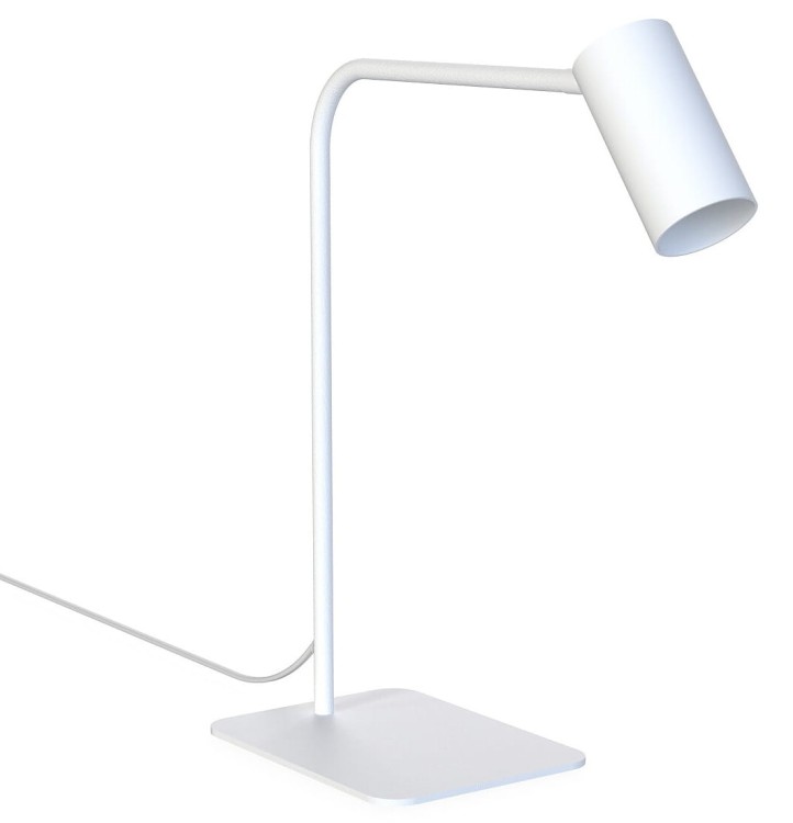Lampa biurkowa Industrialna Loft MONO WHITE 7703 NOWODVORSKI Lighting GU10 40cm nowoczesna lampka regulowana metalowa biała Inspiracje Premium