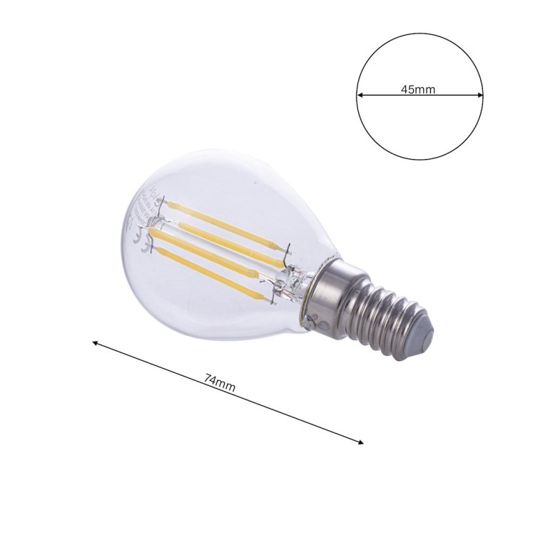 Żarówka Filamentowa LED 4W G45 E14 4000K EKZF380 Eko-Light
