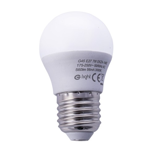 Żarówka LED 7W E27 G45. Barwa: Ciepła EKZA1465 Eko-Light