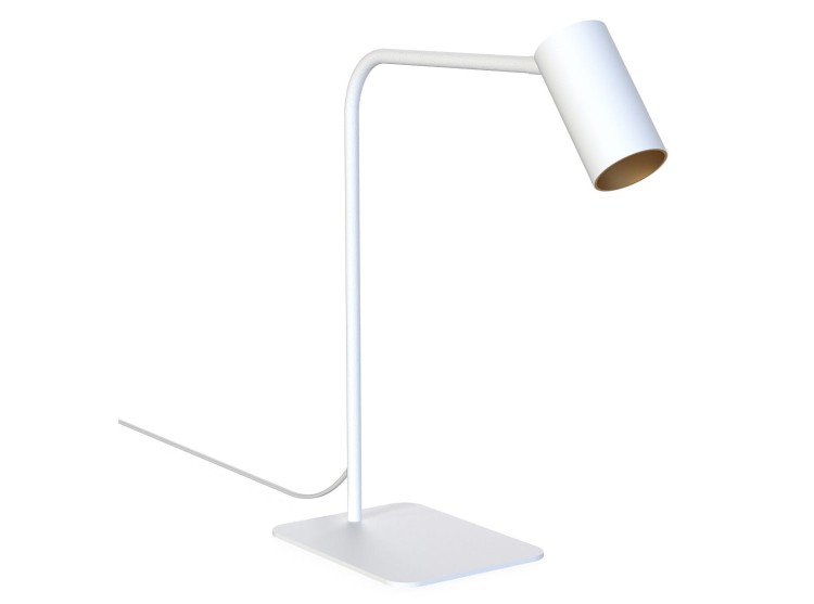 Lampa biurkowa Industrialna Loft MONO WHITE/GOLD 7713 NOWODVORSKI Lighting GU10 40cm nowoczesna lampka regulowana metalowa biało-złota białozłota Inspiracje Premium