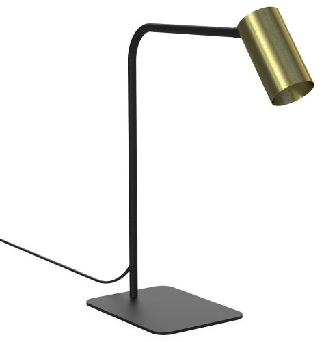 Lampa biurkowa Industrialna Loft MONO SOLID BRASS 7710 NOWODVORSKI Lighting GU10 40cm nowoczesna lampka regulowana metalowa czarno-złota mosiądz czarny Inspiracje Premium