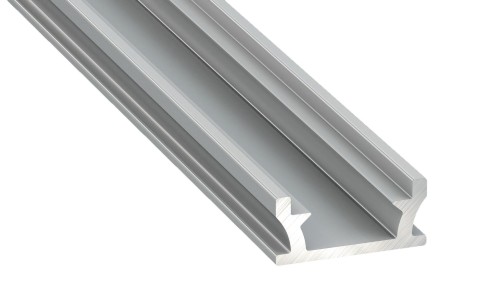Profil do LED Aluminiowy Srebrny Typ T 2m + Klosz mleczny EKPR5381 Eko-Light
