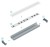 Profil do LED Aluminiowy Srebrny Typ T 2m + Klosz mleczny EKPR5381 Eko-Light