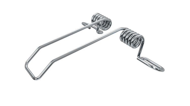 Profil do LED Aluminiowy Srebrny Typ K 2m + Klosz mleczny, Sprężyna montażowa