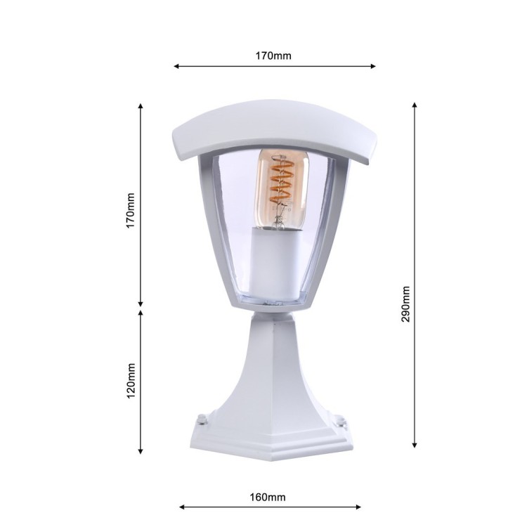 Lampa ogrodowa stojąca FOX WHITE 1xE27 Mała EKO3513 Eko-Light