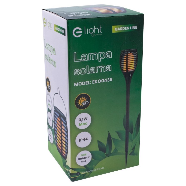 Lampka Solarna Imitująca Płomień EKO0436 Eko-Light gruntowa