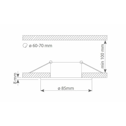 Oczko sufitowe okrągłe IP44 White EKZ305 Eko-Light