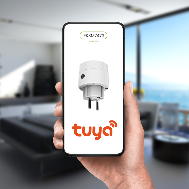 Wtyczka Wi-Fi Tuya Smart Pojedyńcza 10A IP20 EKSM7473 Eko-Light