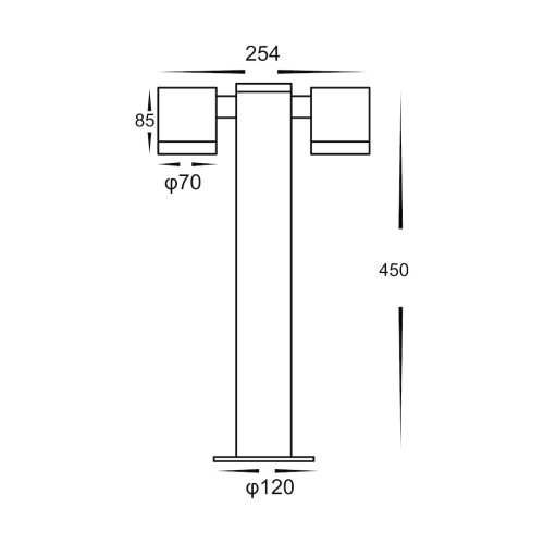 Słupek Ogrodowy Ketto 2xGU10 IP44 EKO8340 Eko-Light Lampa ogrodowa