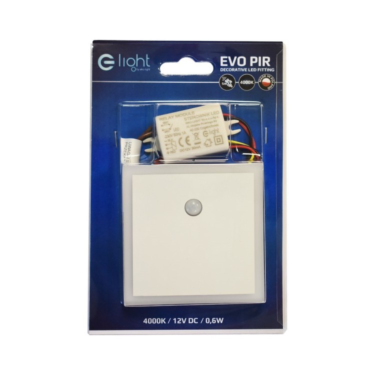 EVO WHITE Barwa Neutralna 4000K 12V z czujnikiem ruchu EKS7073 Eko-Light