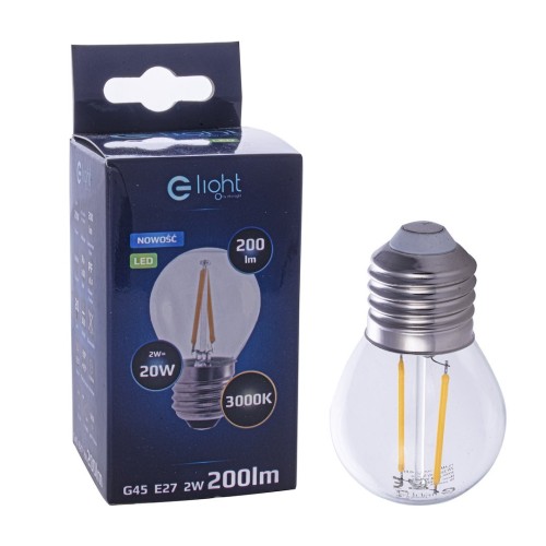Żarówka Filamentowa LED 2W E27 G45 2700K EKZF275 Eko-Light