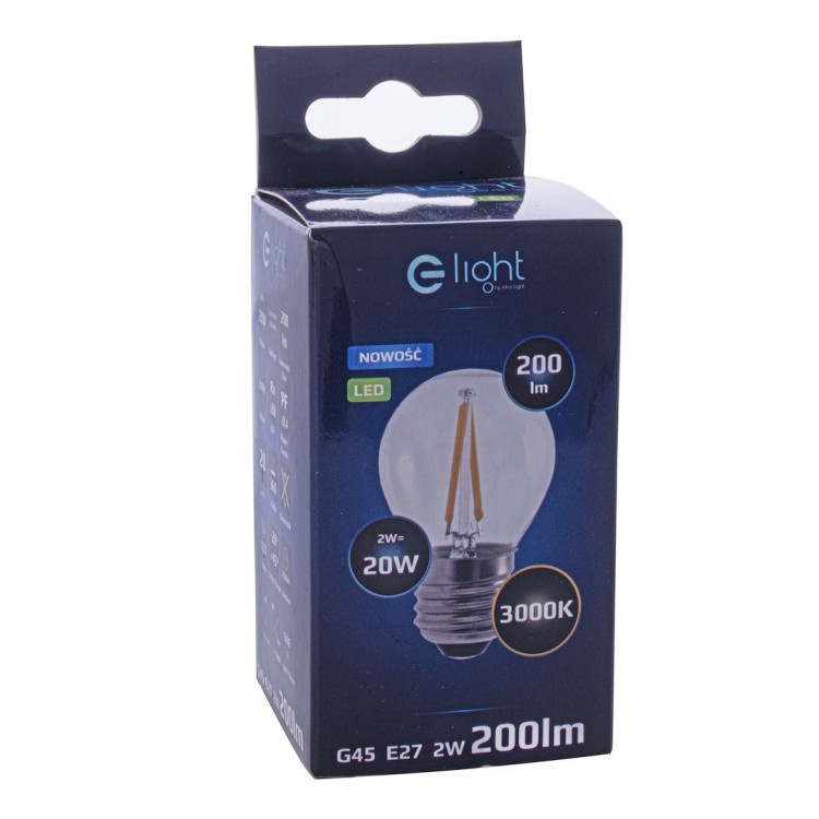 Żarówka Filamentowa LED 2W E27 G45 2700K EKZF275 Eko-Light