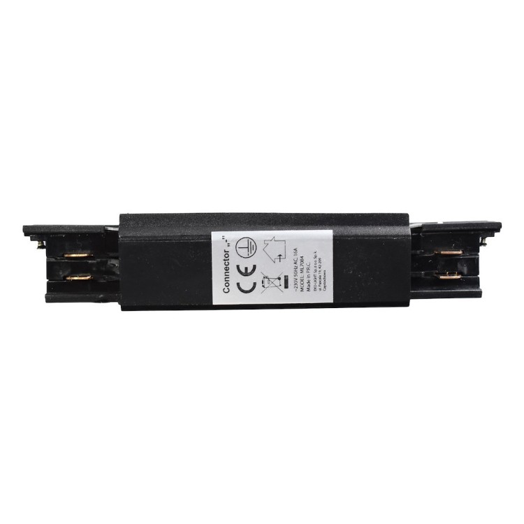Łącznik Lampy Track Light Czarny 3-obwodowy Typ: Prosty ML7084 Eko-Light na Szynoprzewód 3F do szynoprzewodu