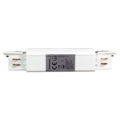 Łącznik Lampy Track Light Biały 3-obwodowy Typ: Prosty ML7083 Eko-Light na Szynoprzewód 3F do szynoprzewodu