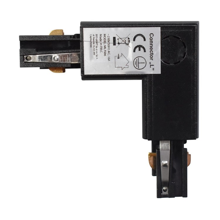 Łącznik Lampy Track Light Czarny 3-obwodowy Typ: LD ML7086 Eko-Light na Szynoprzewód 3F do szynoprzewodu
