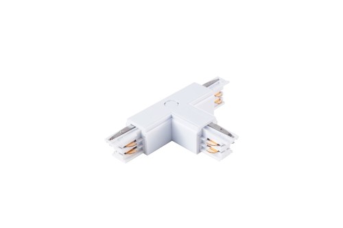 Łącznik Lampy Track Light Biały 3-obwodowy Typ: T UL ML7093 Eko-Light na Szynoprzewód 3F do szynoprzewodu