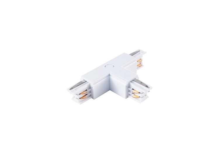 Łącznik Lampy Track Light Biały 3-obwodowy Typ: T UL ML7093 Eko-Light na Szynoprzewód 3F do szynoprzewodu