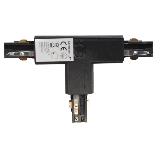 Łącznik Lampy Track Light Czarny 3-obwodowy Typ: T DL ML7090 Eko-Light na Szynoprzewód 3F do szynoprzewodu