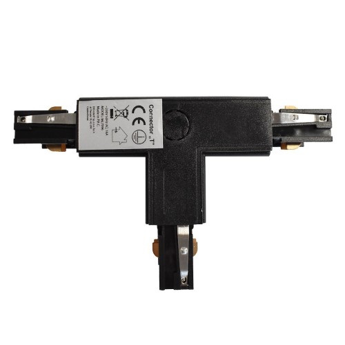 Łącznik Lampy Track Light Czarny 3-obwodowy Typ: T UR ML7096 Eko-Light na Szynoprzewód 3F do szynoprzewodu