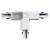 Łącznik Lampy Track Light Biały 3-obwodowy Typ: T UR ML7095 Eko-Light na Szynoprzewód 3F do szynoprzewodu